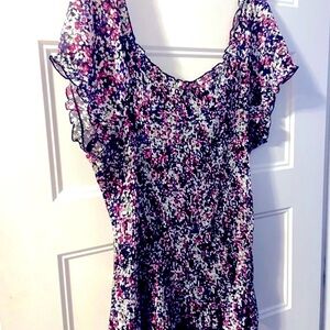 Reitmans off-shoulder Floral blouse XL EUC